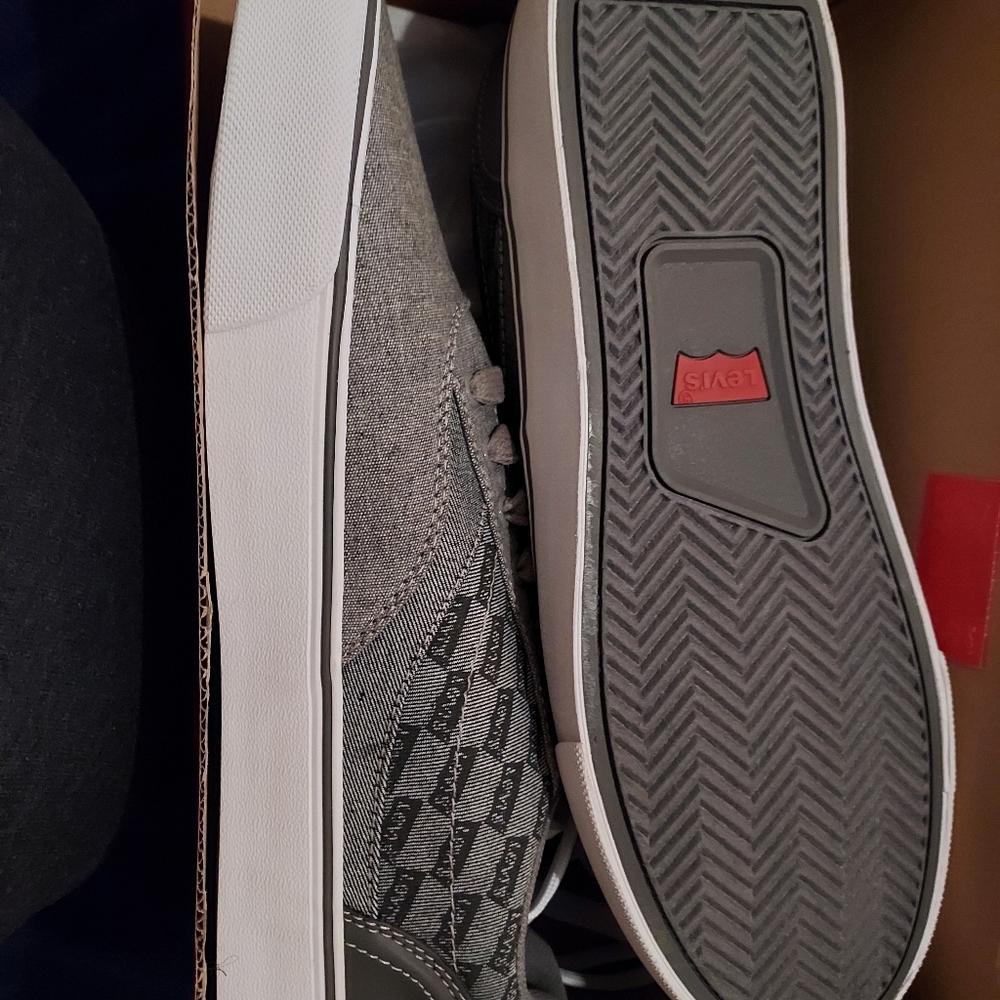 Gray new sneakers